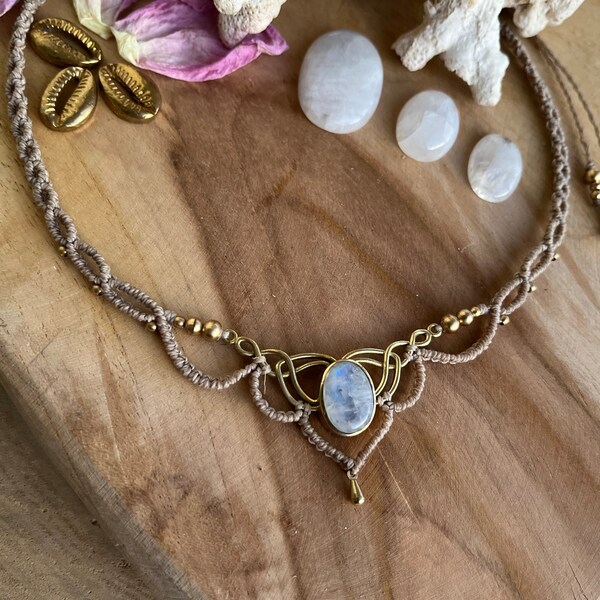 Boho Edelstein Choker ~ Mineralstein ~ Tiara ~ Hearband ~ Boho Hochzeitsschmuck ~ Göttin Halskette ~ spiritueller Schmuck