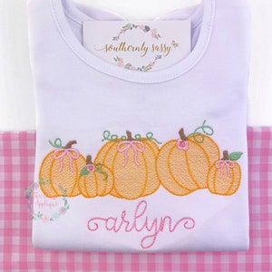 Pumpkins with bows and rosettes sketch fill, light fill, quick stitch machine embroidery design file