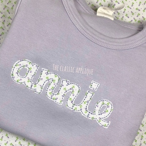 Emma font cursive bean stitch applique font, quick stitch, vintage style machine embroidery design file