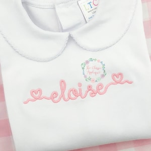 The "Mallory" cursive satin font with heart swashes machine embroidery design file