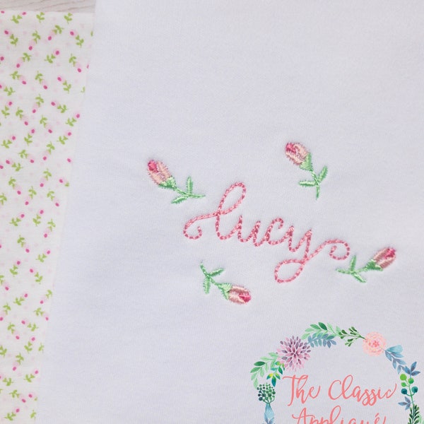 single rose or rosebud flower mini machine embroidery design file