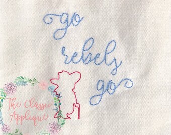 the Campbell font in bold point vintage stitch, quick stitch handwritten calligraphy font embroidery design