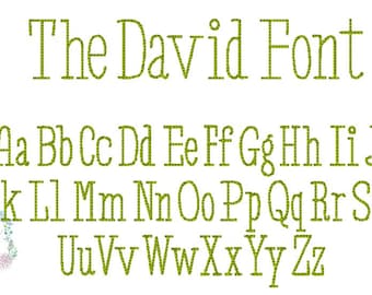 David font boy vintage stitch, quick stitch print font machine embroidery design file