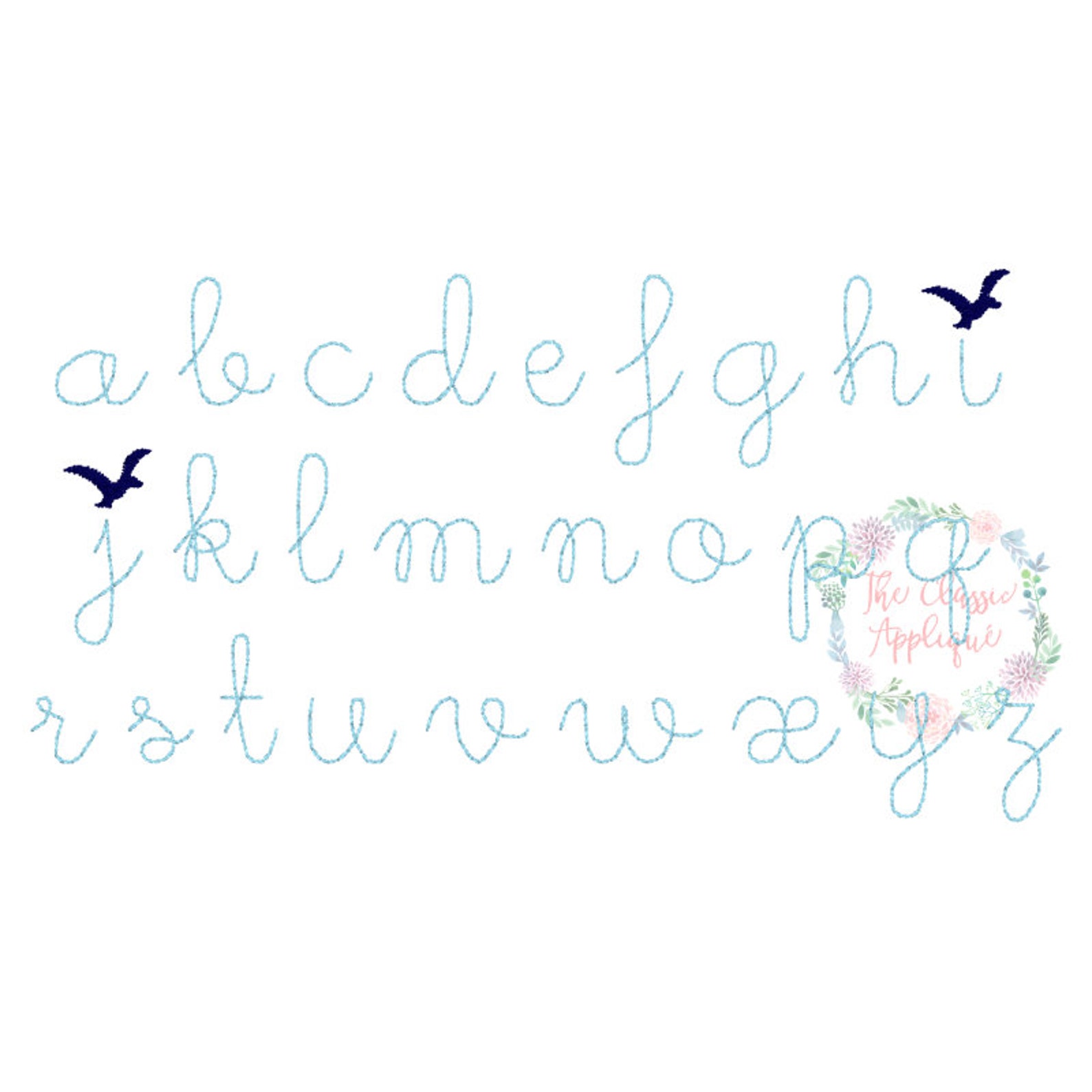 The Dino Bean Stitch, Vintage Stitch Font With Dinosaur Swashes Machine ...
