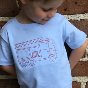 firetruck vintage stitch, quick stitch, sketch embroidery design file