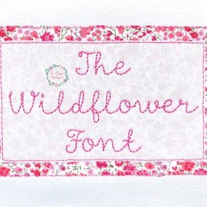 Schreibschrift Stich, Vintage Stickschrift für Maschinenstickerei