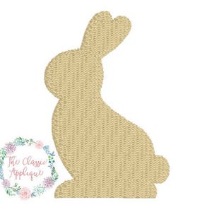mini fill stitch Easter bunny rabbit embroidery design file in 1 inch, 1.5 inch, and 2 inch