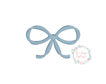 Bow mini fill stitch machine embroidery design file