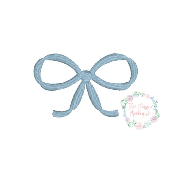 Bow mini fill stitch machine embroidery design file