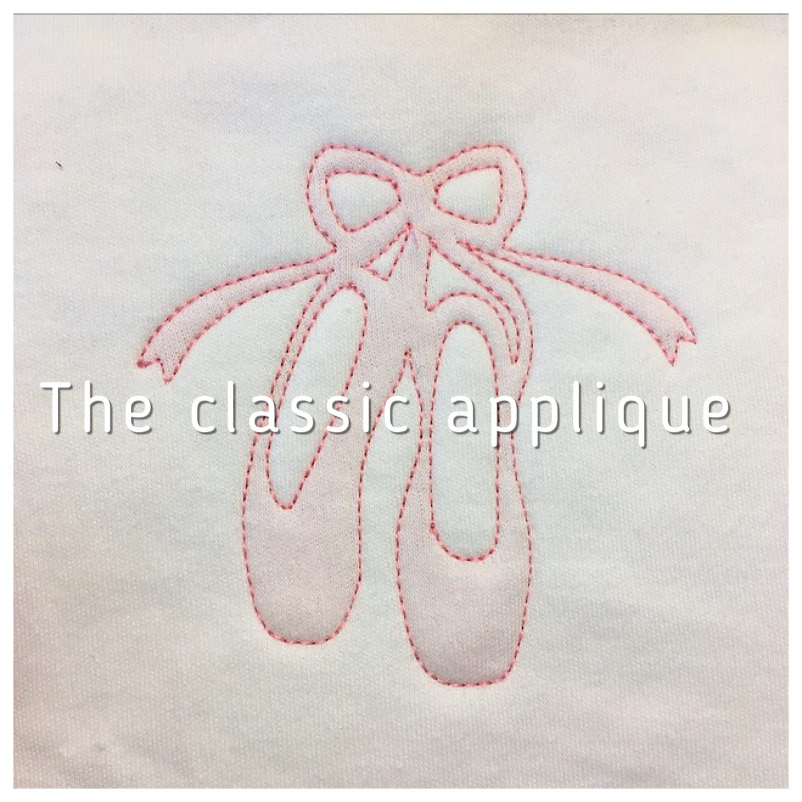 shadow embroidery ballet shoes slippers vintage style design file for embroidery