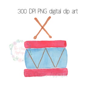 Kleine Trommler junge Weihnachten Trommel junge Aquarell PNG druckbare digitale Aquarell-Datei für Sublimation, HTV, Papierwaren und vieles mehr