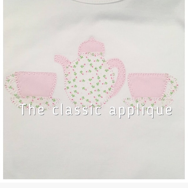 Teapot Applique Design Etsy