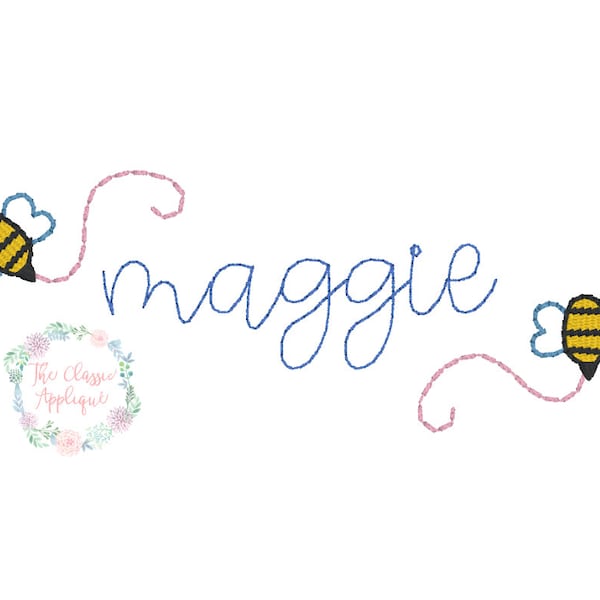 Spring bumble bee single mini fill stitch machine embroidery design file