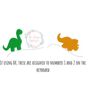 The Dino Bean Stitch, Vintage Stitch Font With Dinosaur Swashes Machine ...