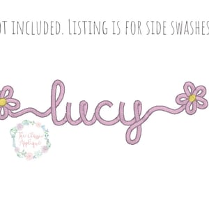 Spring flowers satin swashes for fonts machine embroidery design file