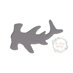 Hammerhead shark summer boy mini fill stitch machine embroidery design file