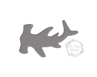 Hammerhead shark summer boy mini fill stitch machine embroidery design file