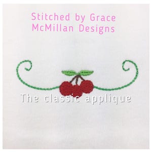 cherry on vine fill embroidery with vintage stitch vine monogram frame embroidery design file