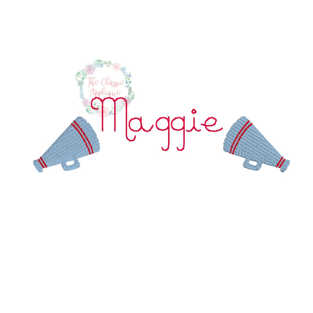 Single Mini Fill Stitch Cheerleading Megaphone Machine - Etsy