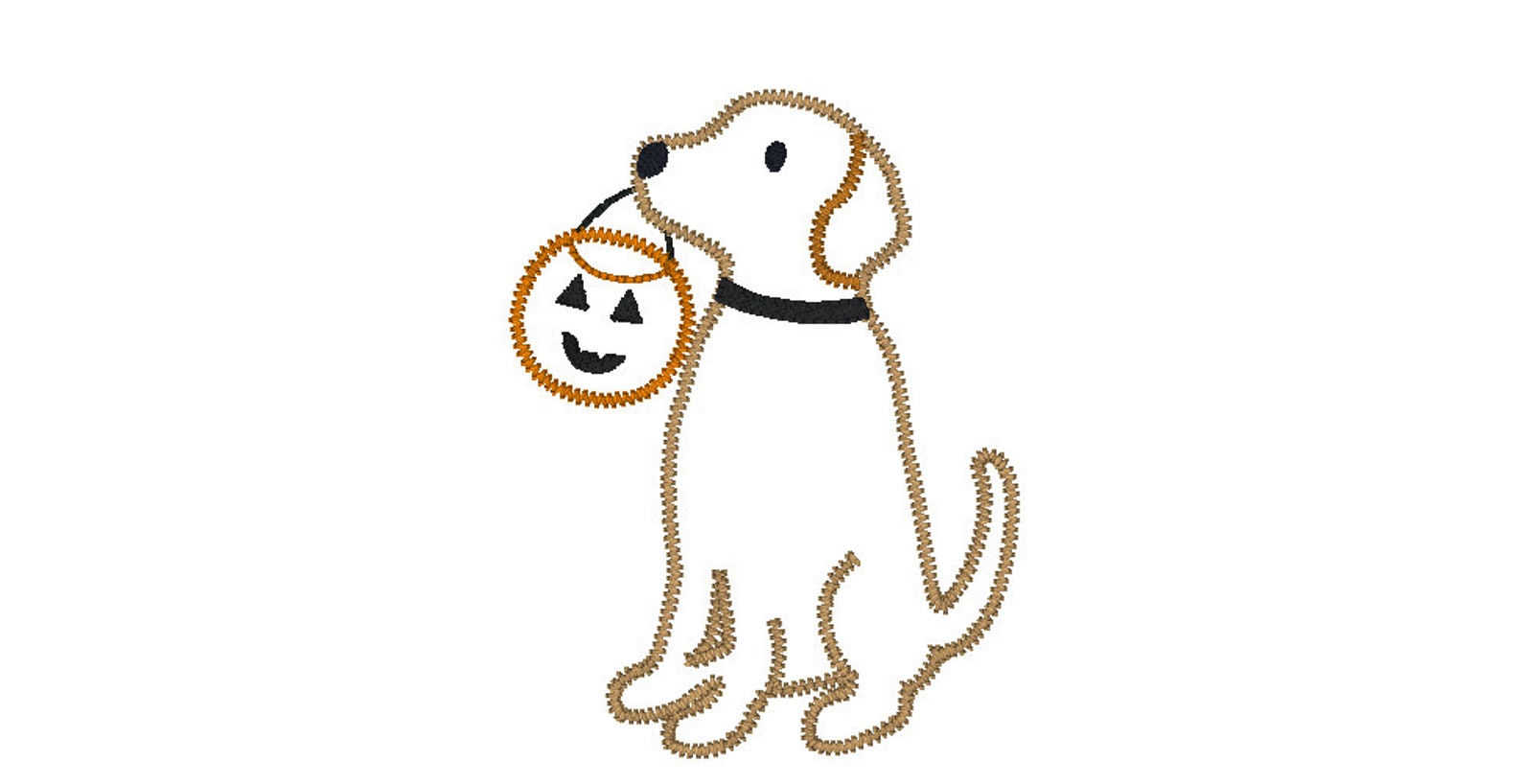 Halloween Lab Dog Trick or Treater With Jack O Lantern Candy Bucket Zig ...