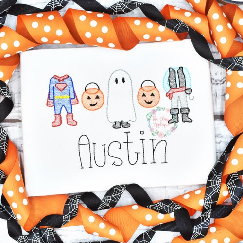 Boy Halloween Costumes With Jack of Lanterns Sketch Fill - Etsy