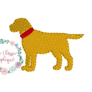 mini fill lab dog embroidery design file in 1.5 inch and 2 inch