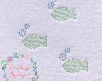 croquis remplir les poissons de natation avec des bulles trio rapide point broder le fichier de conception de conception