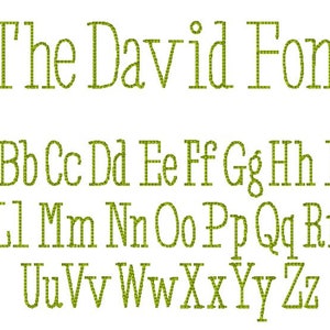 David font boy vintage stitch, quick stitch print font machine embroidery design file