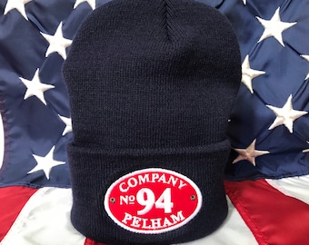 Custom oval embroidered beanie, firefighter custom beanie, fire department beanie