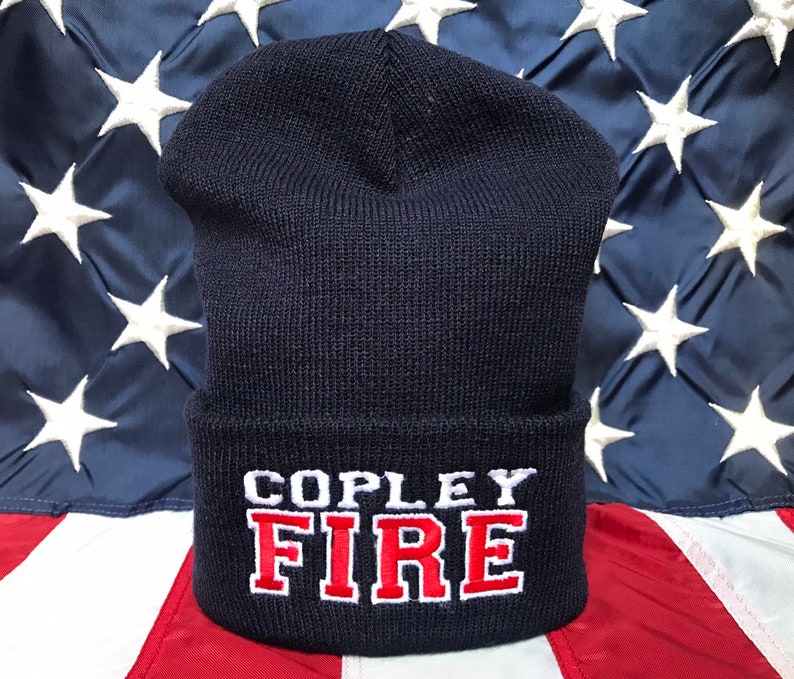Custom Deparment Fire Beanie Firefighter Skull Cap Navy or Etsy