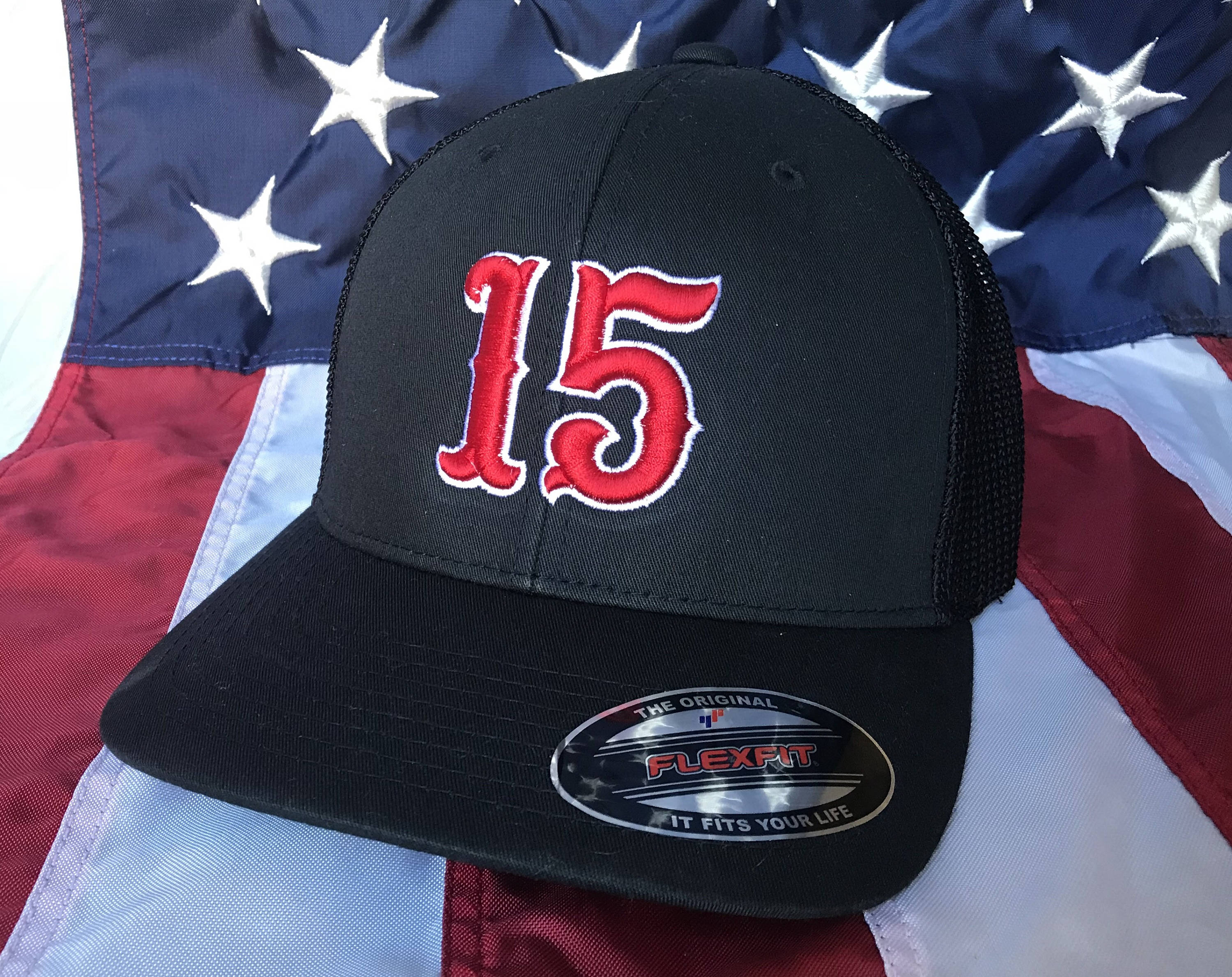 Free personalization 3D number puffed numbers embroidered hat, fire department hat number