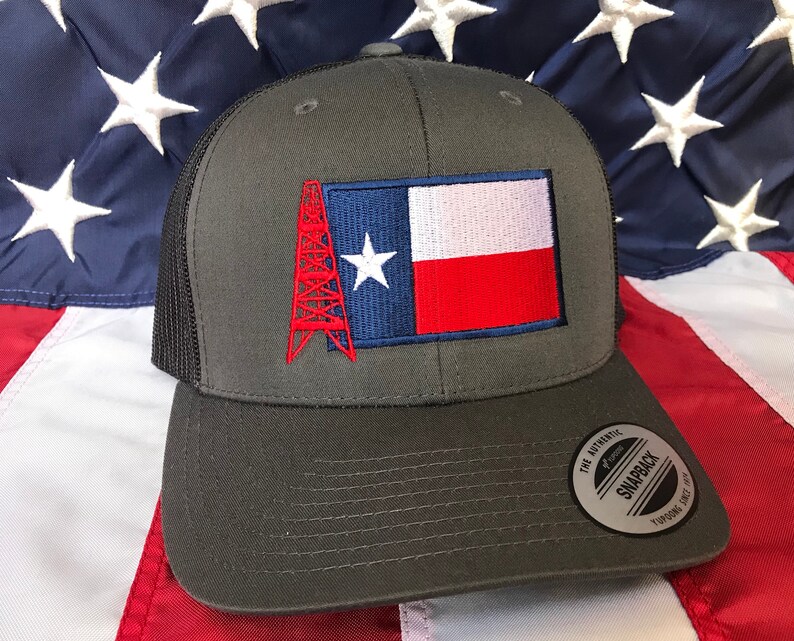 Download Texas oilfield flag embroidered hat oil rig baseball cap ...