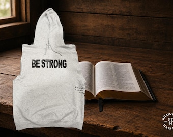 Be Strong cut off Hoodie, Christian workout apparel