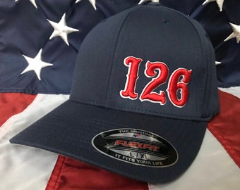 Free personalization 3D number puffed numbers side panel embroidered hat, fire station number, custom hat, sports number baseball cap