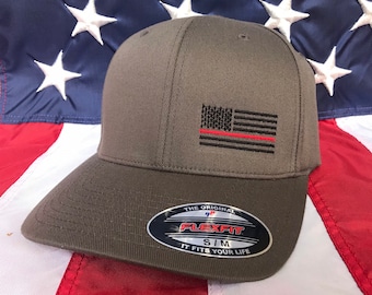 Any colors, thin red line American flag side panel hat, thin red line, thin green line, thin orange line, thin white line, American flag