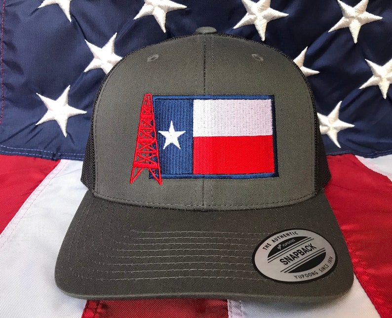 Download Texas oilfield flag embroidered hat oil rig baseball cap ...