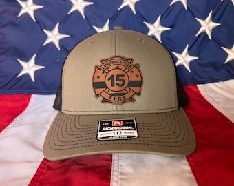 Lawrenceville Fire Loden/Black Richardson 112 Leather Patch