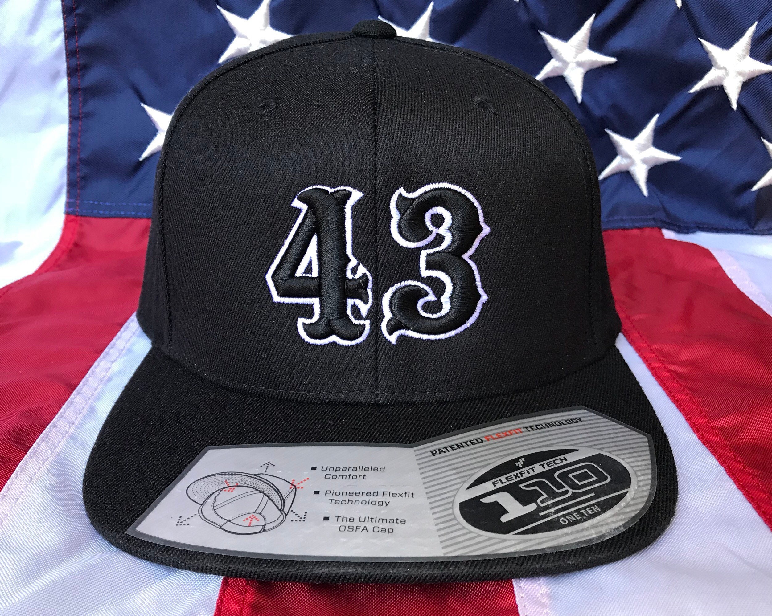 Free personalization 3D number puffed numbers embroidered hat, fire