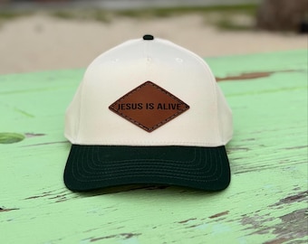 Jesus is Alive Hat, Christian patch hat