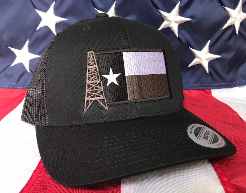 Download Texas oilfield flag embroidered hat oil rig baseball cap ...