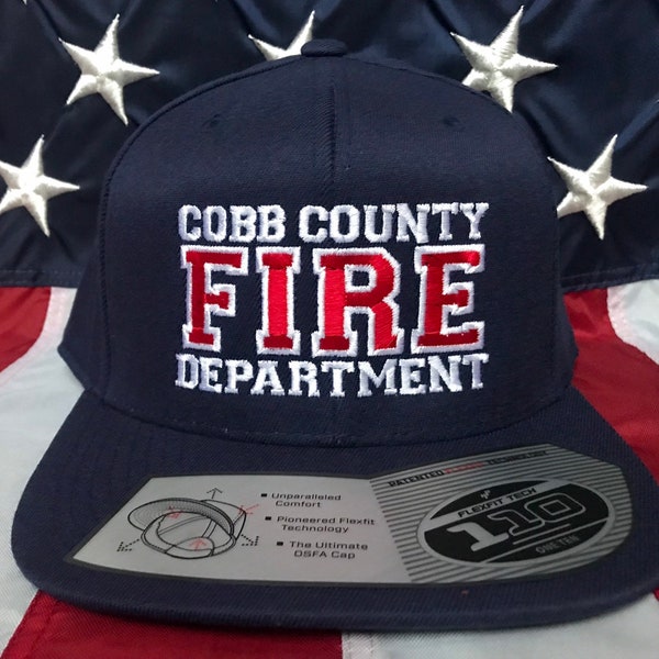 Free personalization, Custom Fire Department embroidered hat, Fire dept hat, firefighter hat, fire station embroidered hat