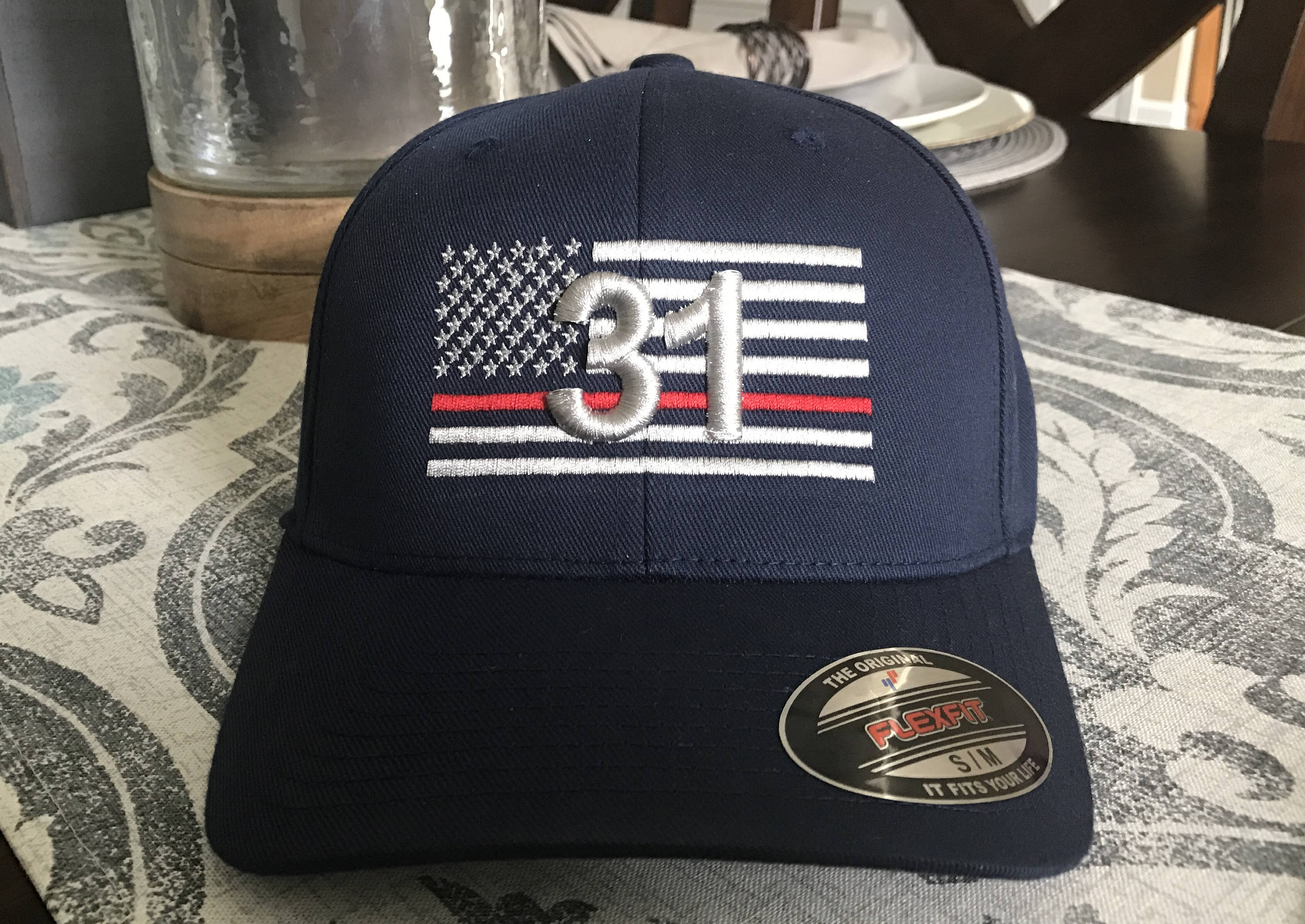 Priority Shipping Thin red line Fire fighter station American flag hat ...