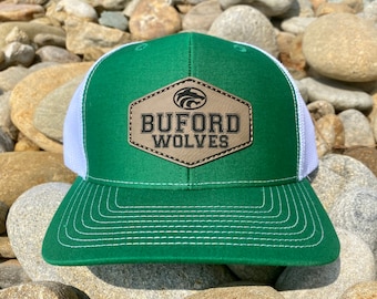 Buford Leatherette Patch Richardson 112 Hat, Buford Wolves, Buford GA