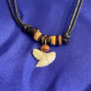 Tiger Shark tooth necklace Sharks teeth bone beaded boys shark tooth necklace jewellery white shark tooth