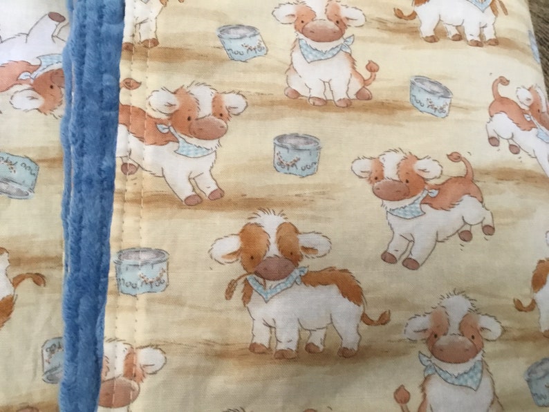 Cow nurseryfarm animal blanketbaby calves blanketfarm Etsy