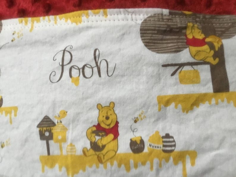 Bear baby blanket-100 acre woods blanket-Winnie the Pooh nursery-winnie the Pooh blanket-honey tree blanket-baby minky blanket-bear blanket
