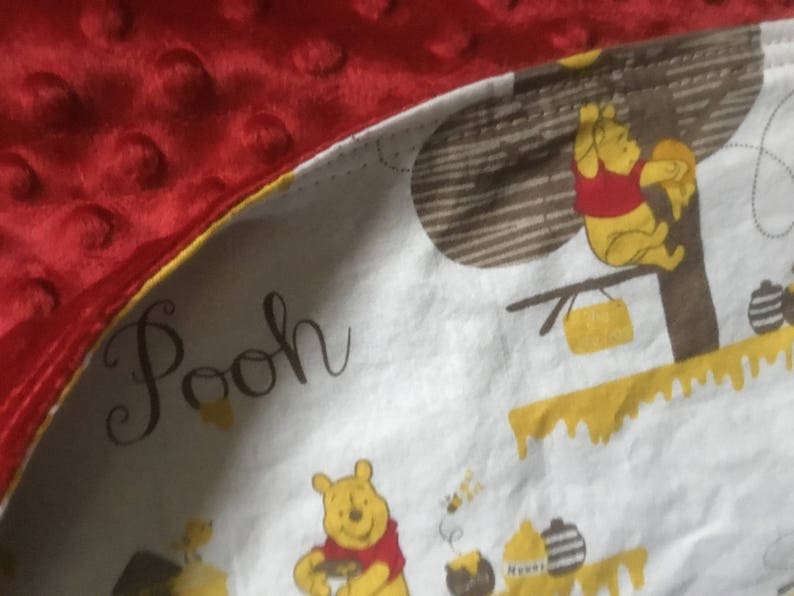 Bear baby blanket-100 acre woods blanket-Winnie the Pooh nursery-winnie the Pooh blanket-honey tree blanket-baby minky blanket-bear blanket