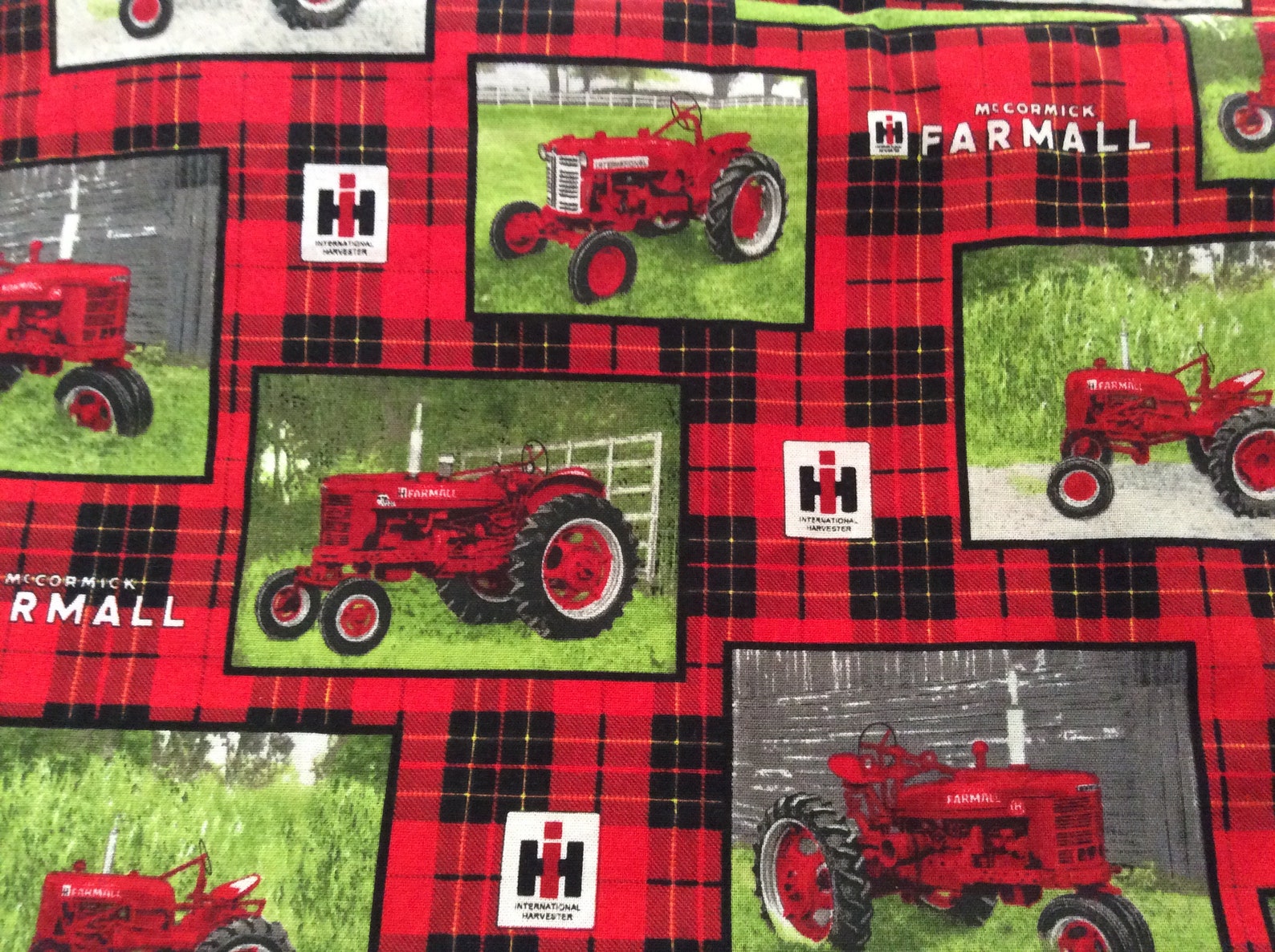 Ready to Shipred Tractor Blanketred Farm Blanketihc Toddler Etsy