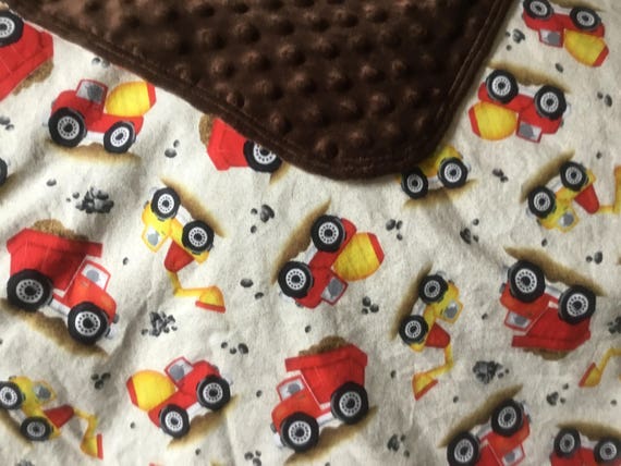 Ready To Ship Truck Theme Construction Blanket Baby - Tonka Truck Nursery Bedding Ready To Ship Truck Theme Construction Blanket Baby - Tonka Truck Nursery Bedding