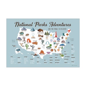 Our National Parks Map by Stephanie Marrott